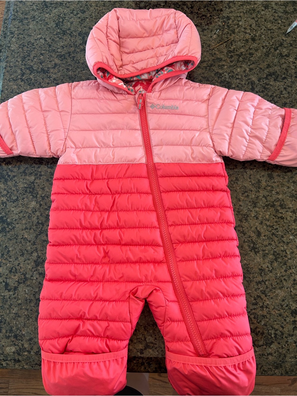 Columbia Pink Ombre Infant Snowsuit